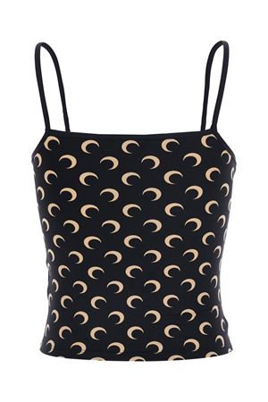 Top con spalline in jersey con stampa lunare MARINE SERRE | WTO508ACJER0001IT99